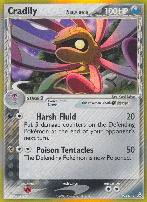 Carta Cradily δ 2/110 do set Holon Phantoms — Pokémon TCG | Bynx