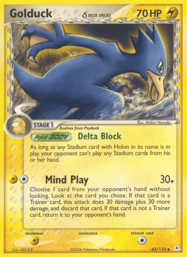 Carta Golduck δ 43/110 do set Holon Phantoms — Pokémon TCG | Bynx
