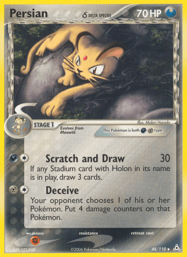 Carta Persian δ 48/110 do set Holon Phantoms — Pokémon TCG | Bynx