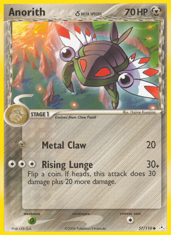 Carta Anorith δ 57/110 do set Holon Phantoms — Pokémon TCG | Bynx