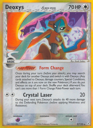 Carta Deoxys δ 5/110 do set Holon Phantoms — Pokémon TCG | Bynx