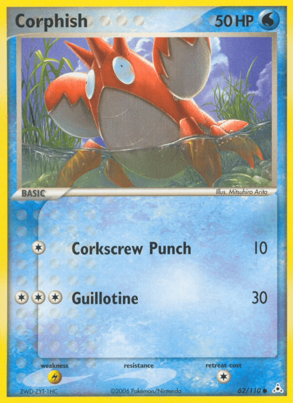 Carta Corphish 62/110 do set Holon Phantoms — Pokémon TCG | Bynx