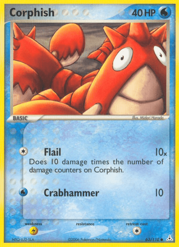 Carta Corphish 63/110 do set Holon Phantoms — Pokémon TCG | Bynx