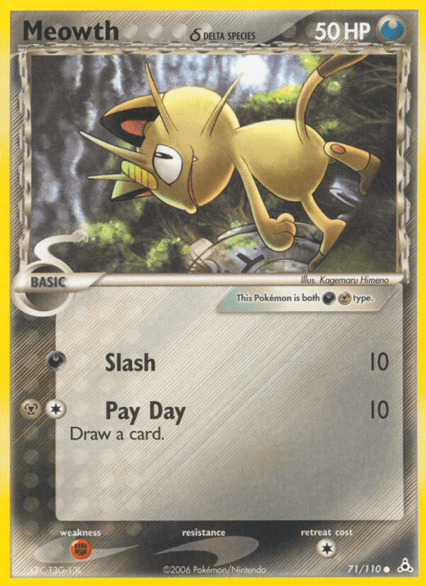 Carta Meowth δ 71/110 do set Holon Phantoms — Pokémon TCG | Bynx