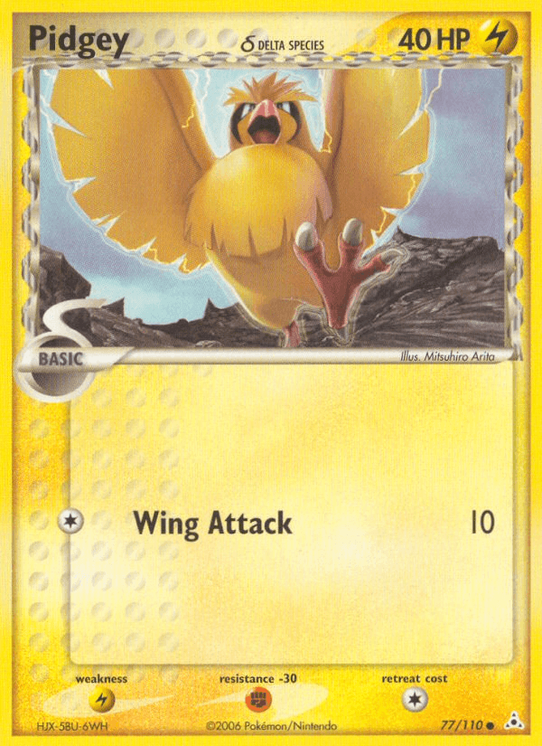 Carta Pidgey δ 77/110 do set Holon Phantoms — Pokémon TCG | Bynx
