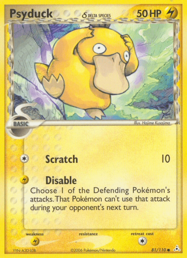 Carta Psyduck δ 81/110 do set Holon Phantoms — Pokémon TCG | Bynx