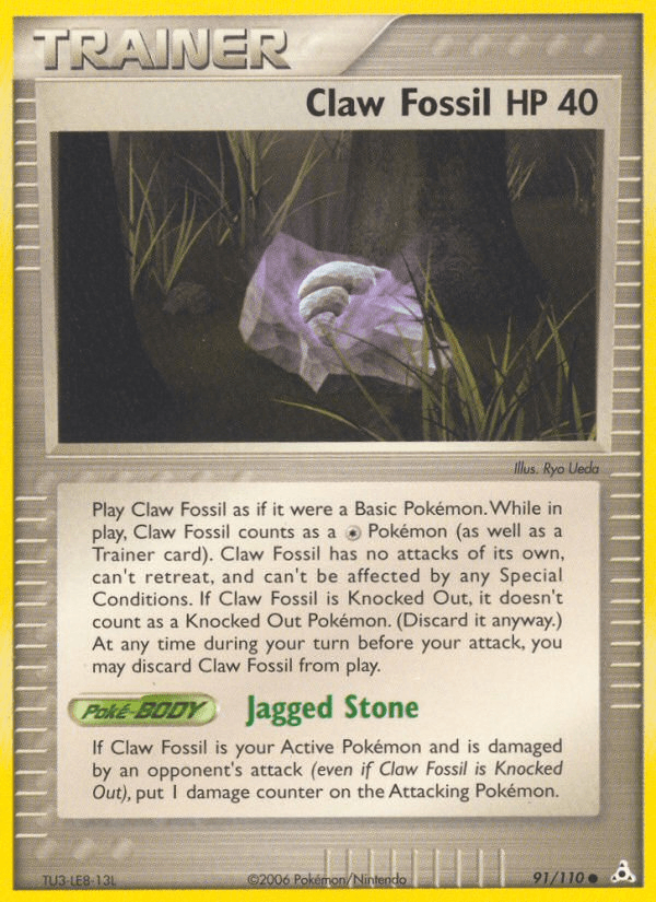 Carta Claw Fossil 91/110 do set Holon Phantoms — Pokémon TCG | Bynx