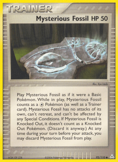 Carta Mysterious Fossil 92/110 do set Holon Phantoms — Pokémon TCG | Bynx