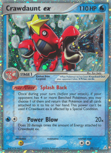 Carta Crawdaunt ex 99/110 do set Holon Phantoms — Pokémon TCG | Bynx