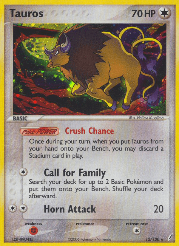 Carta Tauros 12/100 do set Crystal Guardians — Pokémon TCG | Bynx