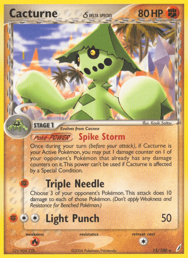 Carta Cacturne δ 15/100 do set Crystal Guardians — Pokémon TCG | Bynx