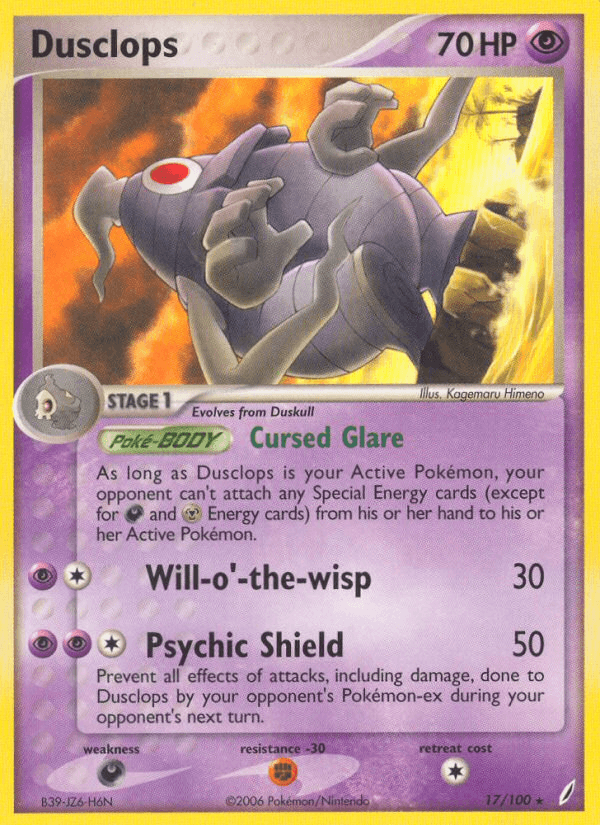 Carta Dusclops 17/100 do set Crystal Guardians — Pokémon TCG | Bynx