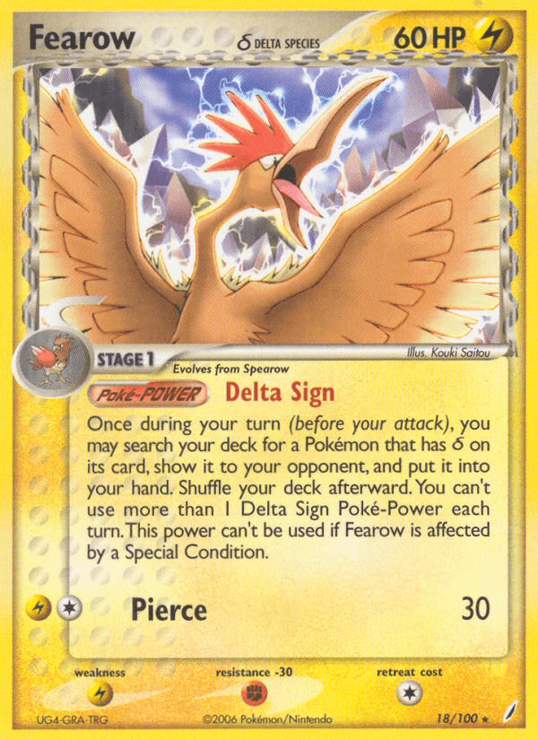 Carta Fearow δ 18/100 do set Crystal Guardians — Pokémon TCG | Bynx