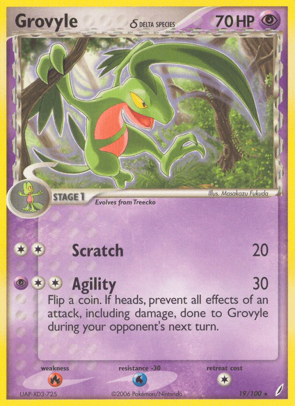 Carta Grovyle δ 19/100 do set Crystal Guardians — Pokémon TCG | Bynx