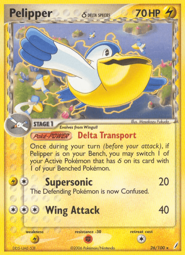 Carta Pelipper δ 26/100 do set Crystal Guardians — Pokémon TCG | Bynx