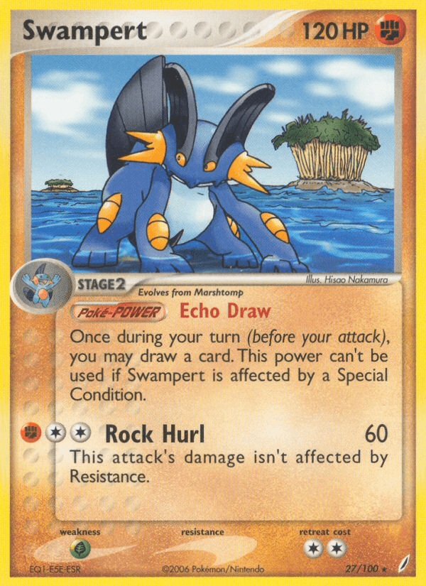 Carta Swampert 27/100 do set Crystal Guardians — Pokémon TCG | Bynx