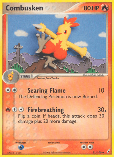 Carta Combusken 31/100 do set Crystal Guardians — Pokémon TCG | Bynx