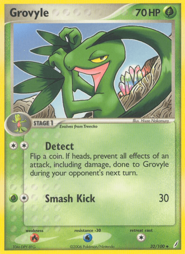Carta Grovyle 32/100 do set Crystal Guardians — Pokémon TCG | Bynx