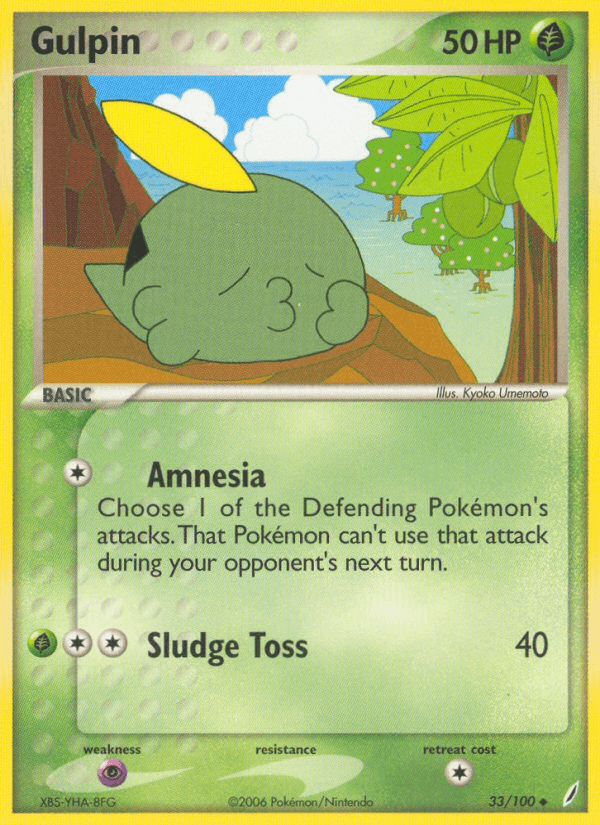 Carta Gulpin 33/100 do set Crystal Guardians — Pokémon TCG | Bynx