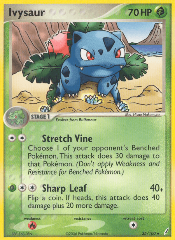 Carta Ivysaur 35/100 do set Crystal Guardians — Pokémon TCG | Bynx