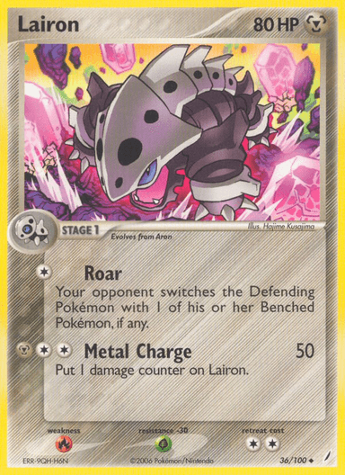 Carta Lairon 36/100 do set Crystal Guardians — Pokémon TCG | Bynx