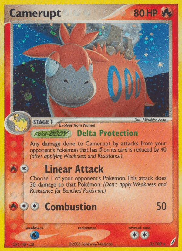 Carta Camerupt 3/100 do set Crystal Guardians — Pokémon TCG | Bynx