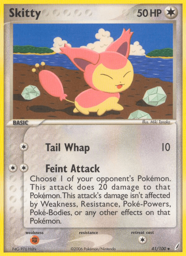 Carta Skitty 41/100 do set Crystal Guardians — Pokémon TCG | Bynx