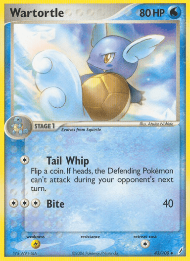 Carta Wartortle 43/100 do set Crystal Guardians — Pokémon TCG | Bynx
