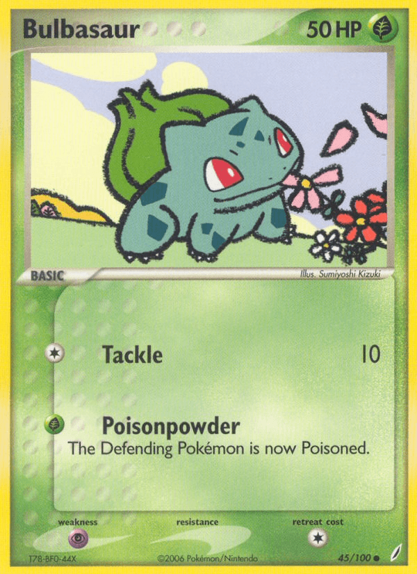 Carta Bulbasaur 45/100 do set Crystal Guardians — Pokémon TCG | Bynx
