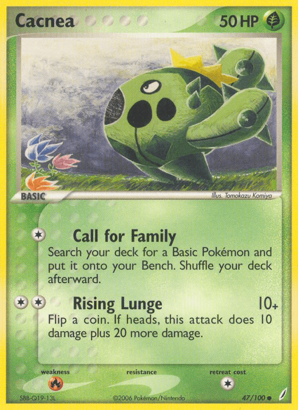 Carta Cacnea 47/100 do set Crystal Guardians — Pokémon TCG | Bynx