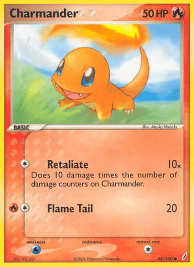 Carta Charmander 48/100 do set Crystal Guardians — Pokémon TCG | Bynx