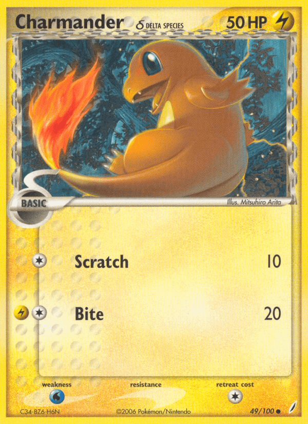 Carta Charmander δ 49/100 do set Crystal Guardians — Pokémon TCG | Bynx