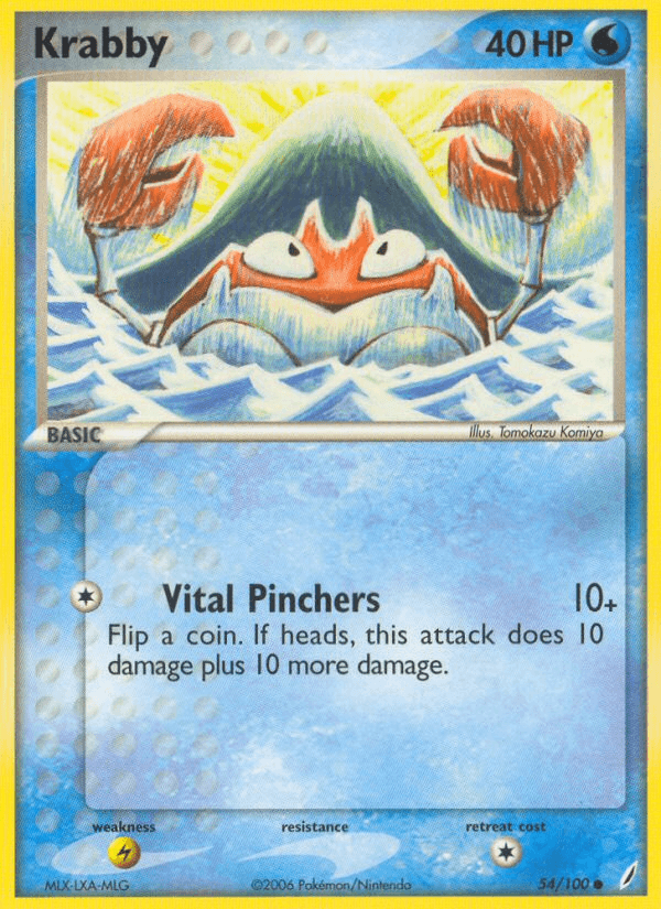 Carta Krabby 54/100 do set Crystal Guardians — Pokémon TCG | Bynx