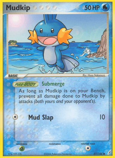 Carta Mudkip 57/100 do set Crystal Guardians — Pokémon TCG | Bynx