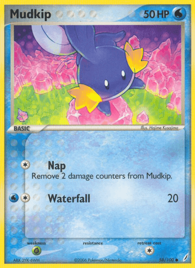 Carta Mudkip 58/100 do set Crystal Guardians — Pokémon TCG | Bynx