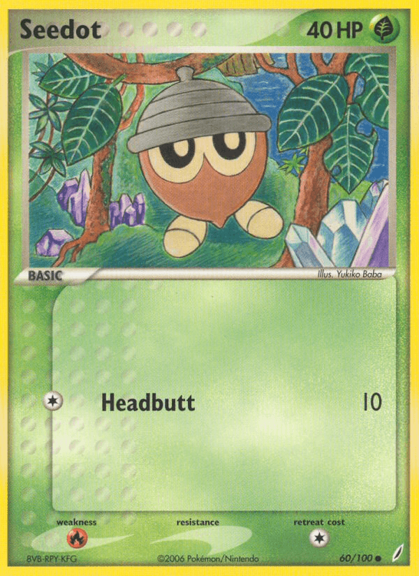 Carta Seedot 60/100 do set Crystal Guardians — Pokémon TCG | Bynx