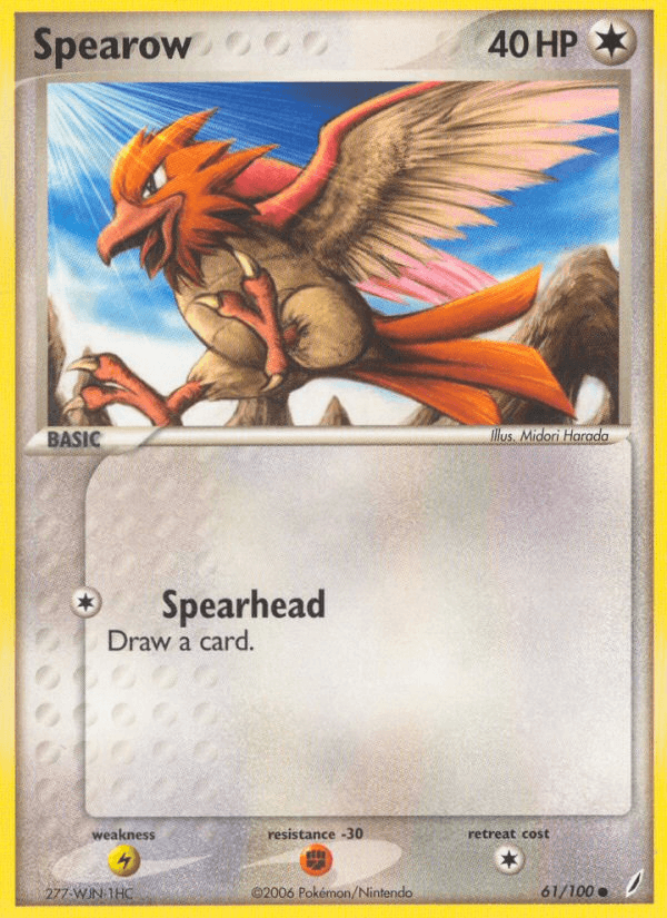 Carta Spearow 61/100 do set Crystal Guardians — Pokémon TCG | Bynx