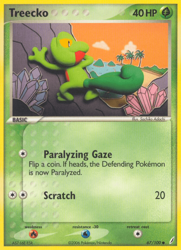 Carta Treecko 67/100 do set Crystal Guardians — Pokémon TCG | Bynx