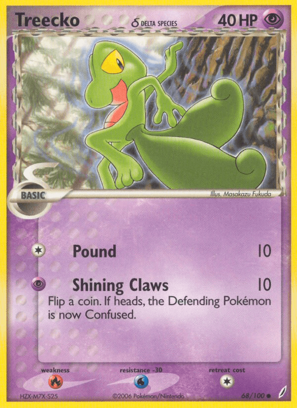 Carta Treecko δ 68/100 do set Crystal Guardians — Pokémon TCG | Bynx