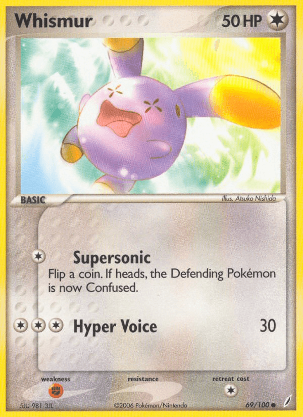 Carta Whismur 69/100 do set Crystal Guardians — Pokémon TCG | Bynx