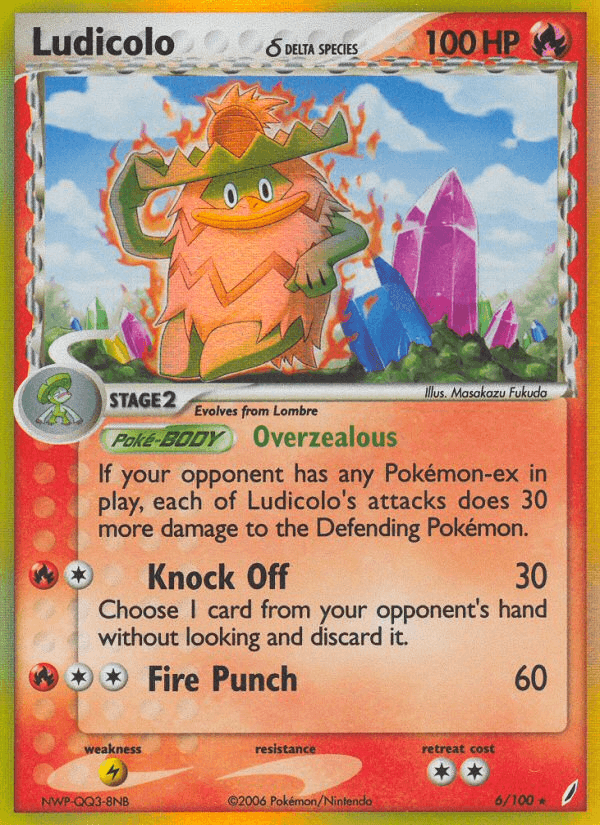 Carta Ludicolo δ 6/100 do set Crystal Guardians — Pokémon TCG | Bynx