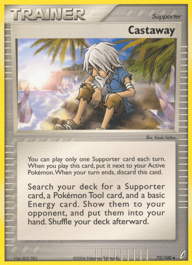 Carta Castaway 72/100 do set Crystal Guardians — Pokémon TCG | Bynx