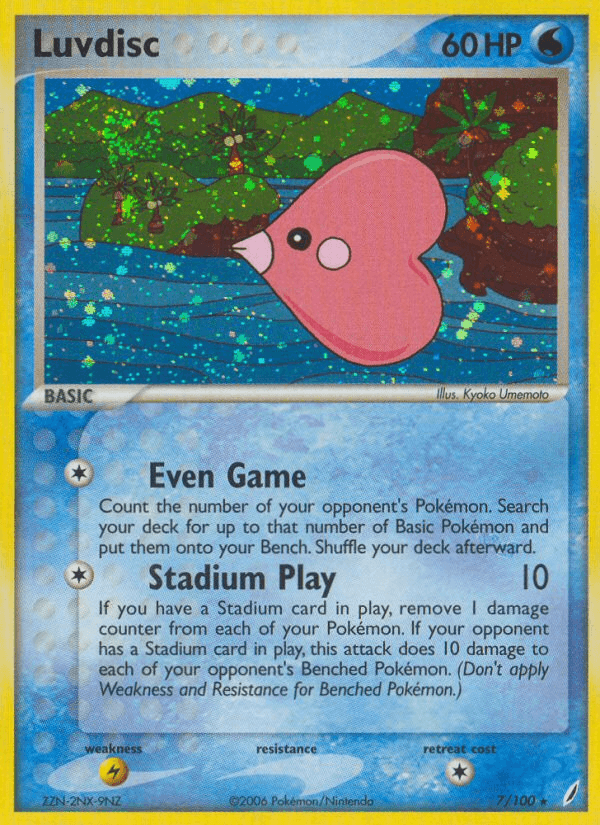 Carta Luvdisc 7/100 do set Crystal Guardians — Pokémon TCG | Bynx