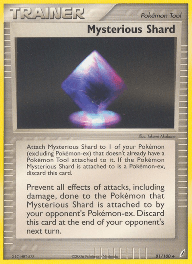 Carta Mysterious Shard 81/100 do set Crystal Guardians — Pokémon TCG | Bynx