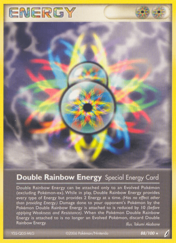 Carta Double Rainbow Energy 88/100 do set Crystal Guardians — Pokémon TCG | Bynx
