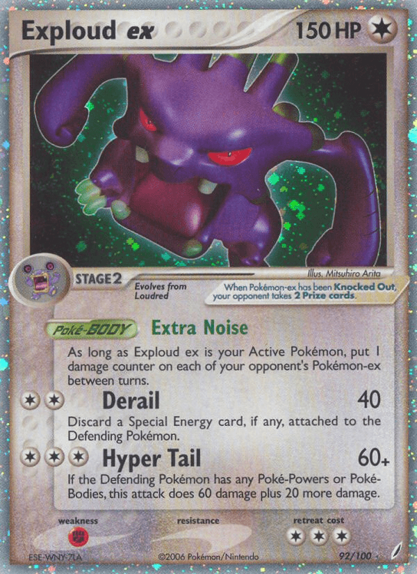 Carta Exploud ex 92/100 do set Crystal Guardians — Pokémon TCG | Bynx