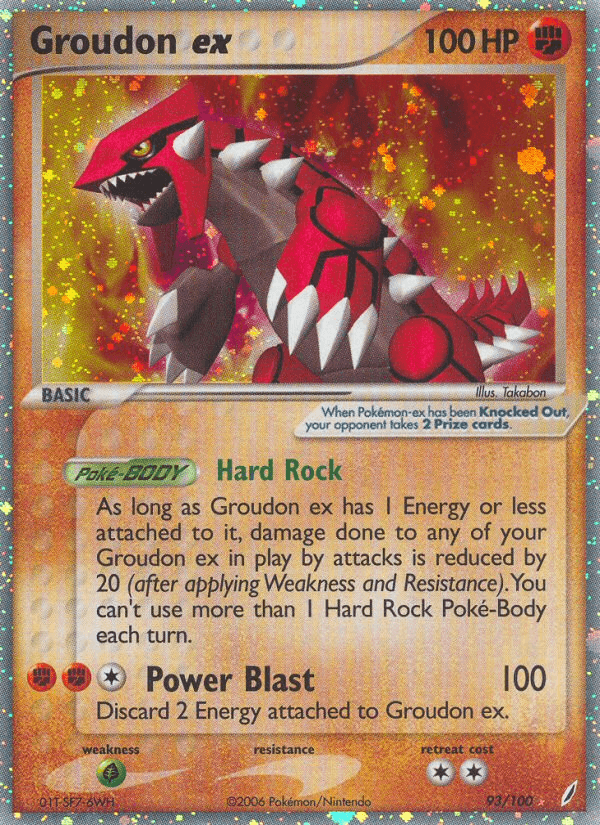 Carta Groudon ex 93/100 do set Crystal Guardians — Pokémon TCG | Bynx