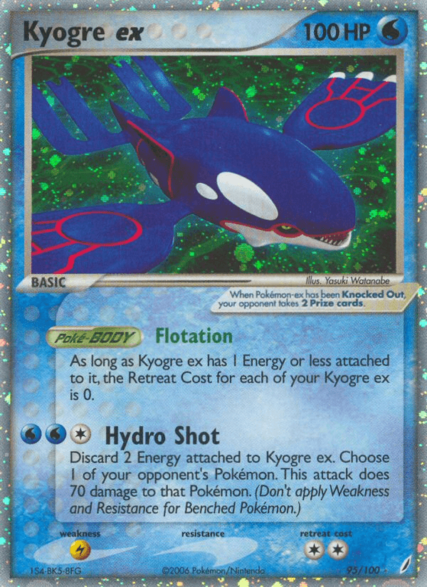 Carta Kyogre ex 95/100 do set Crystal Guardians — Pokémon TCG | Bynx