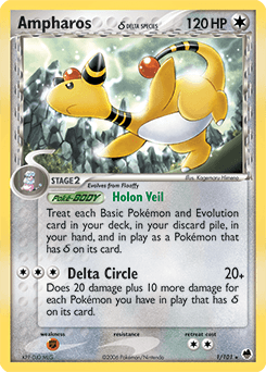 Ampharos δ 1/101 — Dragon Frontiers