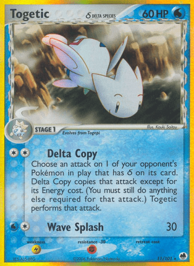 Carta Togetic δ 11/101 do set Dragon Frontiers — Pokémon TCG | Bynx
